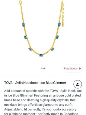 Tova- Aylin Necklace - Ice Blue Glimmer